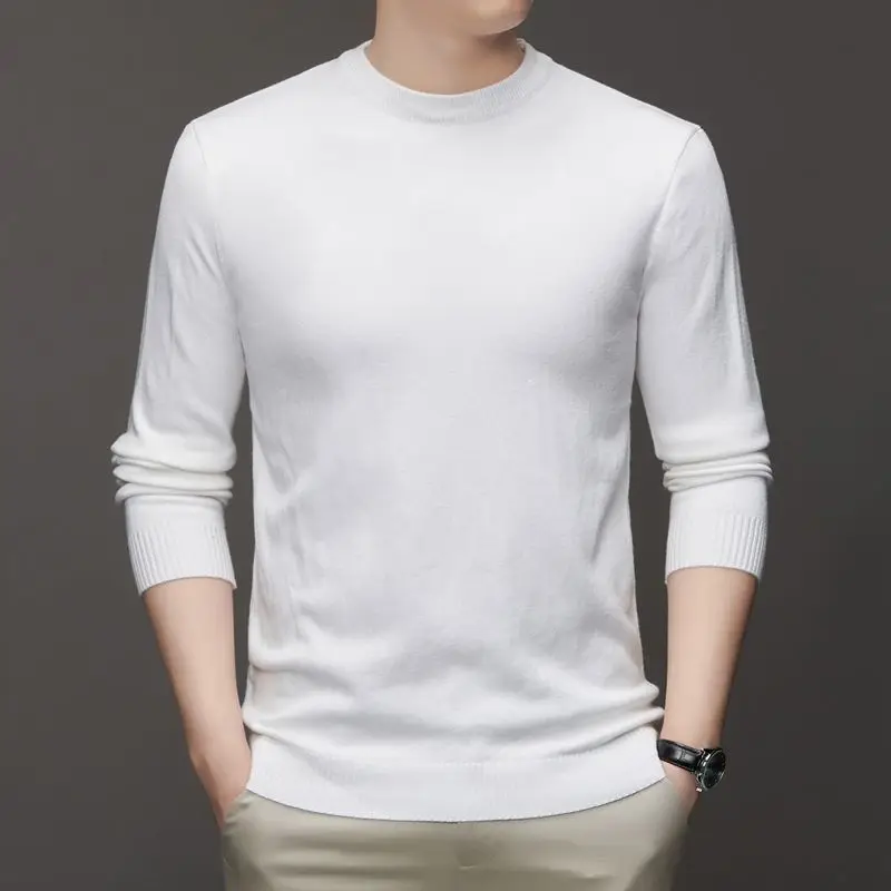 Spring and Autumn Men's Pullover Round Neck Loose Solid Color Screw Bottom Hem Casual Fashion Elegant Commuter Knitted Sweater
Spring and Autumn Men's Pullover Round Neck Loose Solid Color Screw Bottom Hem Casual Fashion Elegant Commuter Knitted Sweater