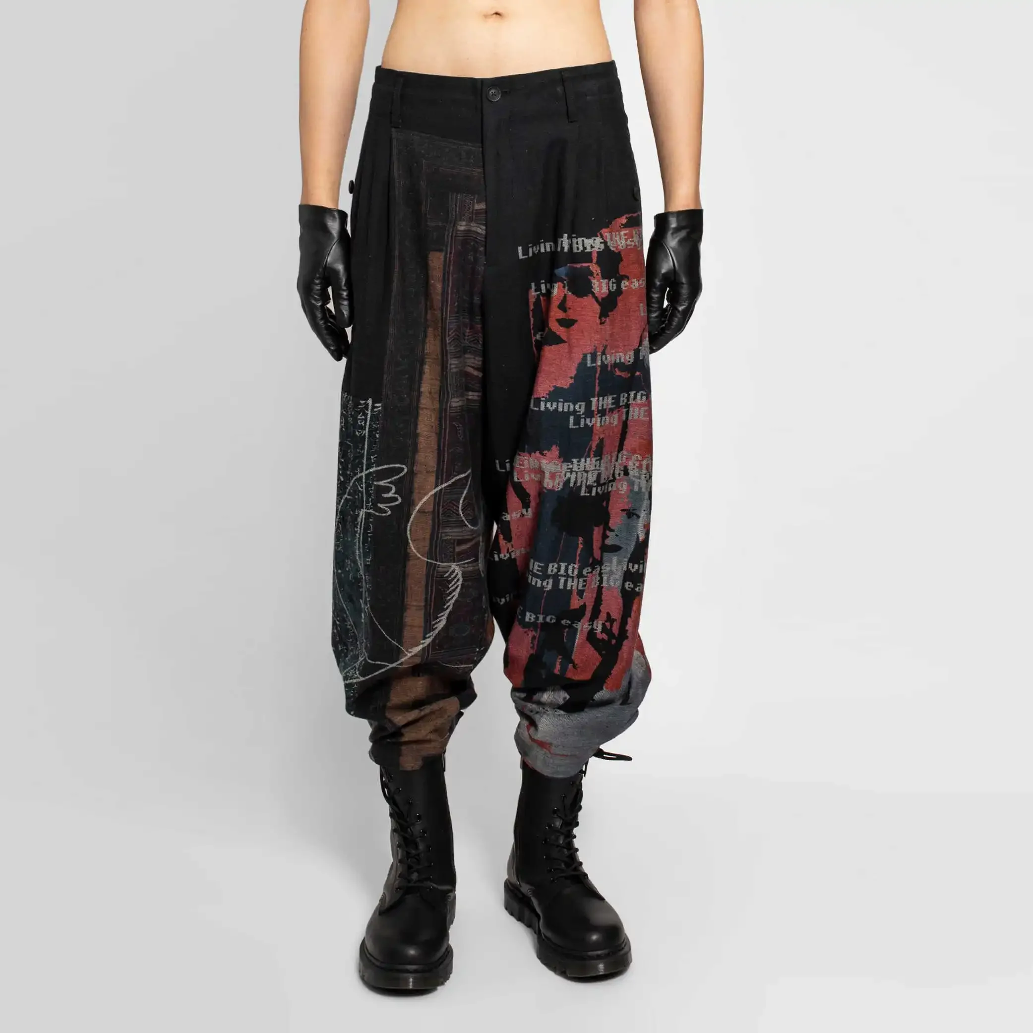 YOJI OOAK cotton printed wide-leg pants
YOJI OOAK cotton printed wide-leg pants