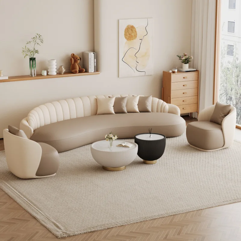 #Internet-Famous Curved Sofa Sponge for Clothing Store Beauty Salon Hotel Lobby Sales Office Reception-Modern Minimalism Design
#Internet-Famous Curved Sofa Sponge for Clothing Store Beauty Salon Hotel Lobby Sales Office Reception-Modern Minimalism Design