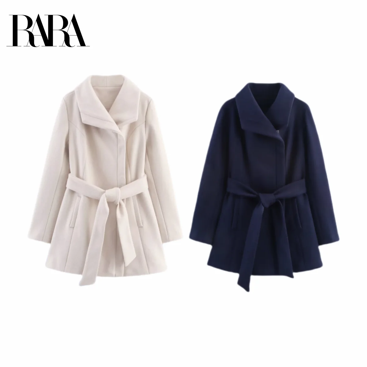 RARA2025 autumn new women's casual fashion simple lapel long sleeve with belt waist medium and long comfortable coat
RARA2025 autumn new women's casual fashion simple lapel long sleeve with belt waist medium and long comfortable coat