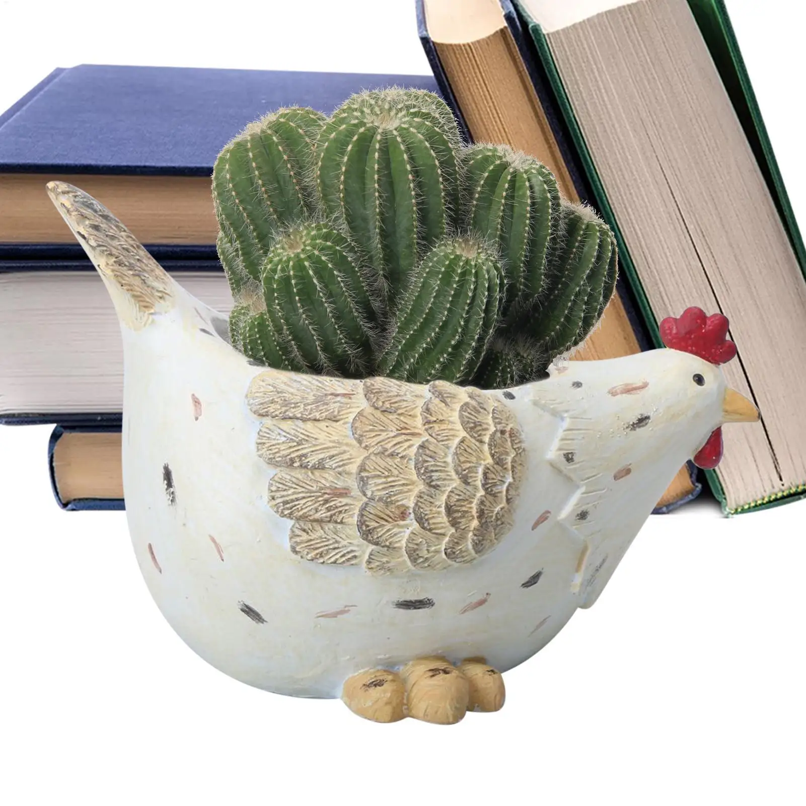 Outdoor Plant Planter Resin Chicken Flower Containers With Drainage Hole Home Art Decoration For Porch Balcony Windowsill
Outdoor Plant Planter Resin Chicken Flower Containers With Drainage Hole Home Art Decoration For Porch Balcony Windowsill