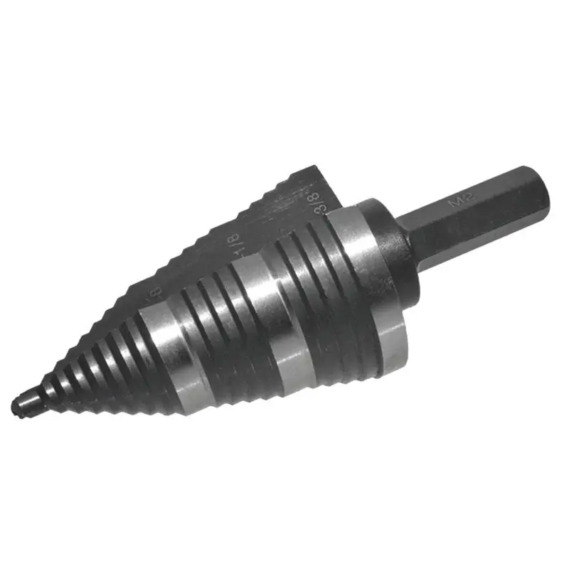 Happy Too.7/8 To 1-3/8 HSS 6542 Titanium Coated Faster Drilling Step Drill Bit Double Fluted Metals Platic Wood Cone Drill Bits
Happy Too.7/8 To 1-3/8 HSS 6542 Titanium Coated Faster Drilling Step Drill Bit Double Fluted Metals Platic Wood Cone Drill Bits