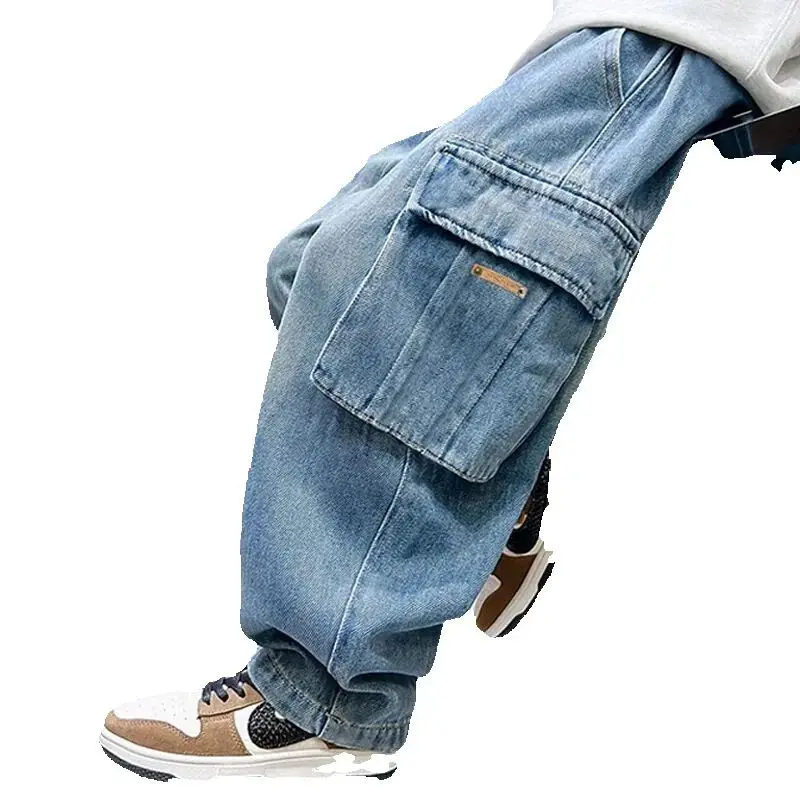 Boys' Spring and Autumn Jeans New Children's Korean Edition Casual Loose Pants Long Pants 110-170cm
Boys' Spring and Autumn Jeans New Children's Korean Edition Casual Loose Pants Long Pants 110-170cm