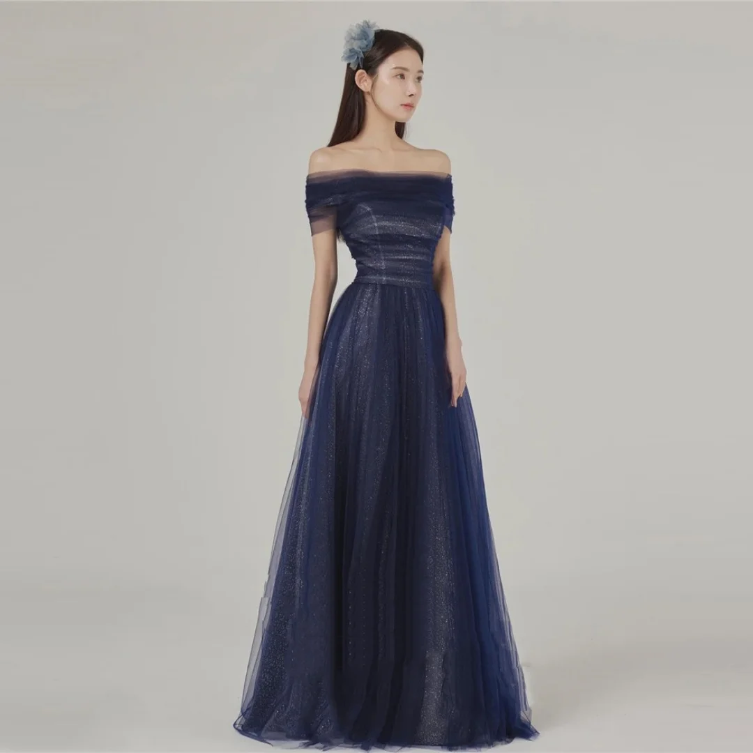 WHOSAY Boat Neck Korea Prom Dresses for Women Ruched Tulle A Line Bridesmaid Dress Wedding Party Long Sleeves Evening Gowns
WHOSAY Boat Neck Korea Prom Dresses for Women Ruched Tulle A Line Bridesmaid Dress Wedding Party Long Sleeves Evening Gowns