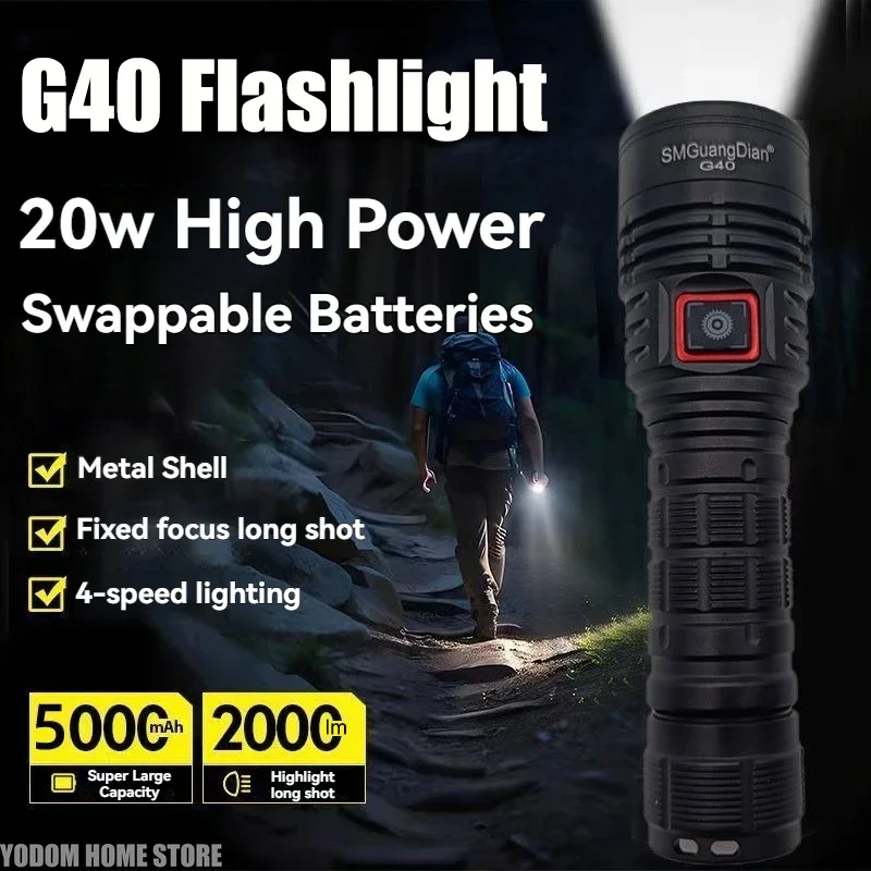 Светодиодный фонарь LED 5000 мАч SM Professional G40 2000 лм, перезаряжаемый мини-фонарик SST40 для повседневного ношения, кемпинга, дома и улицы
Светодиодный фонарь LED 5000 мАч SM Professional G40 2000 лм, перезаряжаемый мини-фонарик SST40 для повседневного ношения, кемпинга, дома и улицы