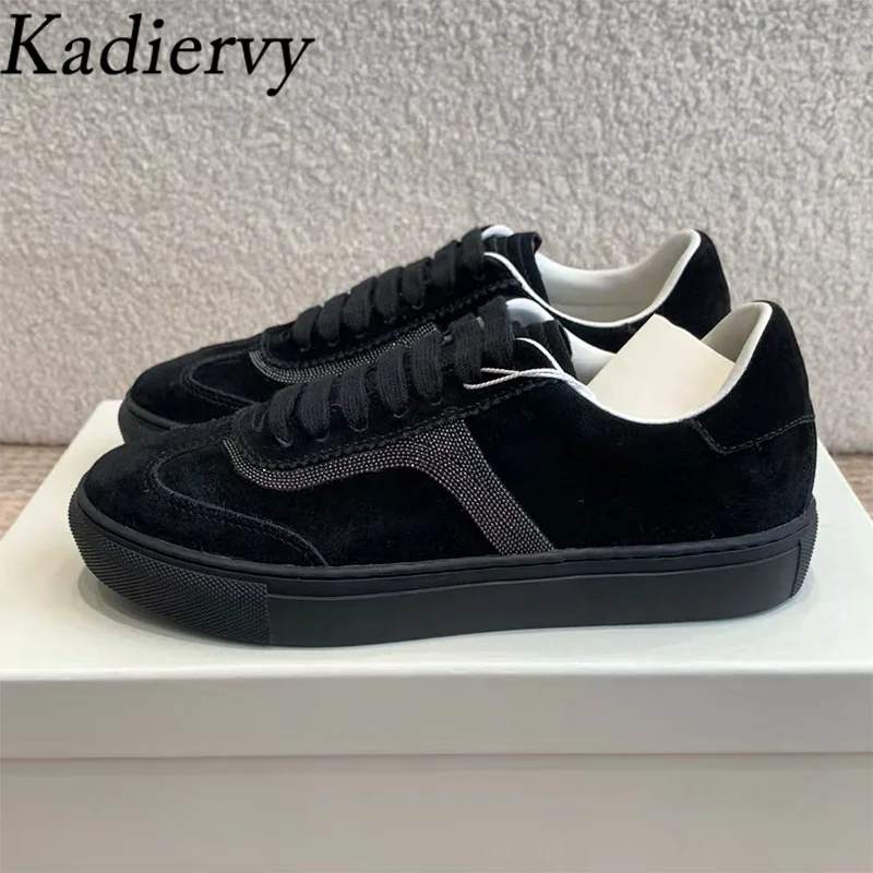 New Sneakers Women Round Toe Lace Up String Bead Flat Women's Shoes Suede Leather Patchwork Knit Leisure Sports Shoes Woman
New Sneakers Women Round Toe Lace Up String Bead Flat Women's Shoes Suede Leather Patchwork Knit Leisure Sports Shoes Woman