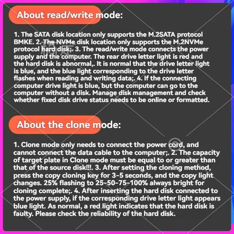 AP-M.2 SATA/Nvme Док-станция с двумя отсеками для жестких дисков Клон автономного клона M.2 SSD Дубликатор Передача данных Usb3.1
AP-M.2 SATA/Nvme Док-станция с двумя отсеками для жестких дисков Клон автономного клона M.2 SSD Дубликатор Передача данных Usb3.1