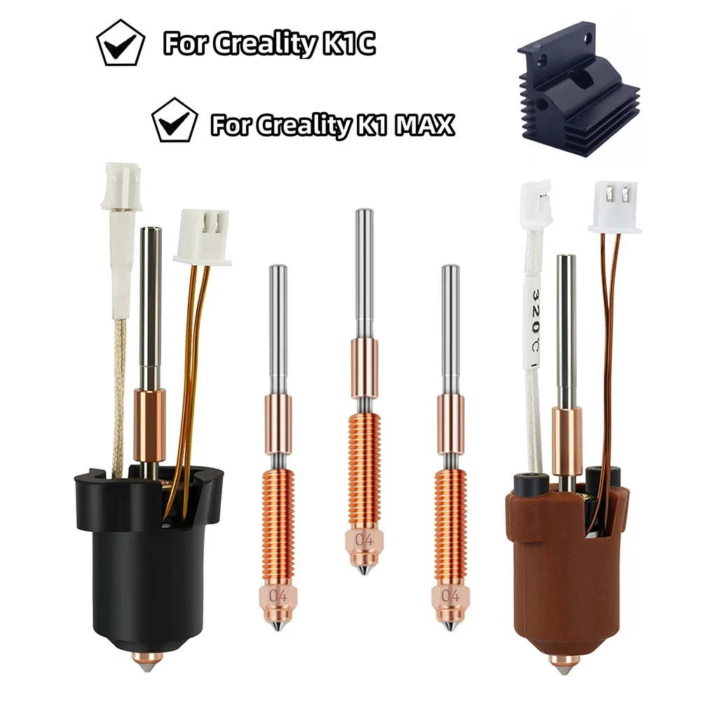 For Creality K1/K1C/K1 Max hotend kit Quick Swap Ceramic Heating Block High Flow Printing 3d printer parts for K1 K1C 3d printer
For Creality K1/K1C/K1 Max hotend kit Quick Swap Ceramic Heating Block High Flow Printing 3d printer parts for K1 K1C 3d printer