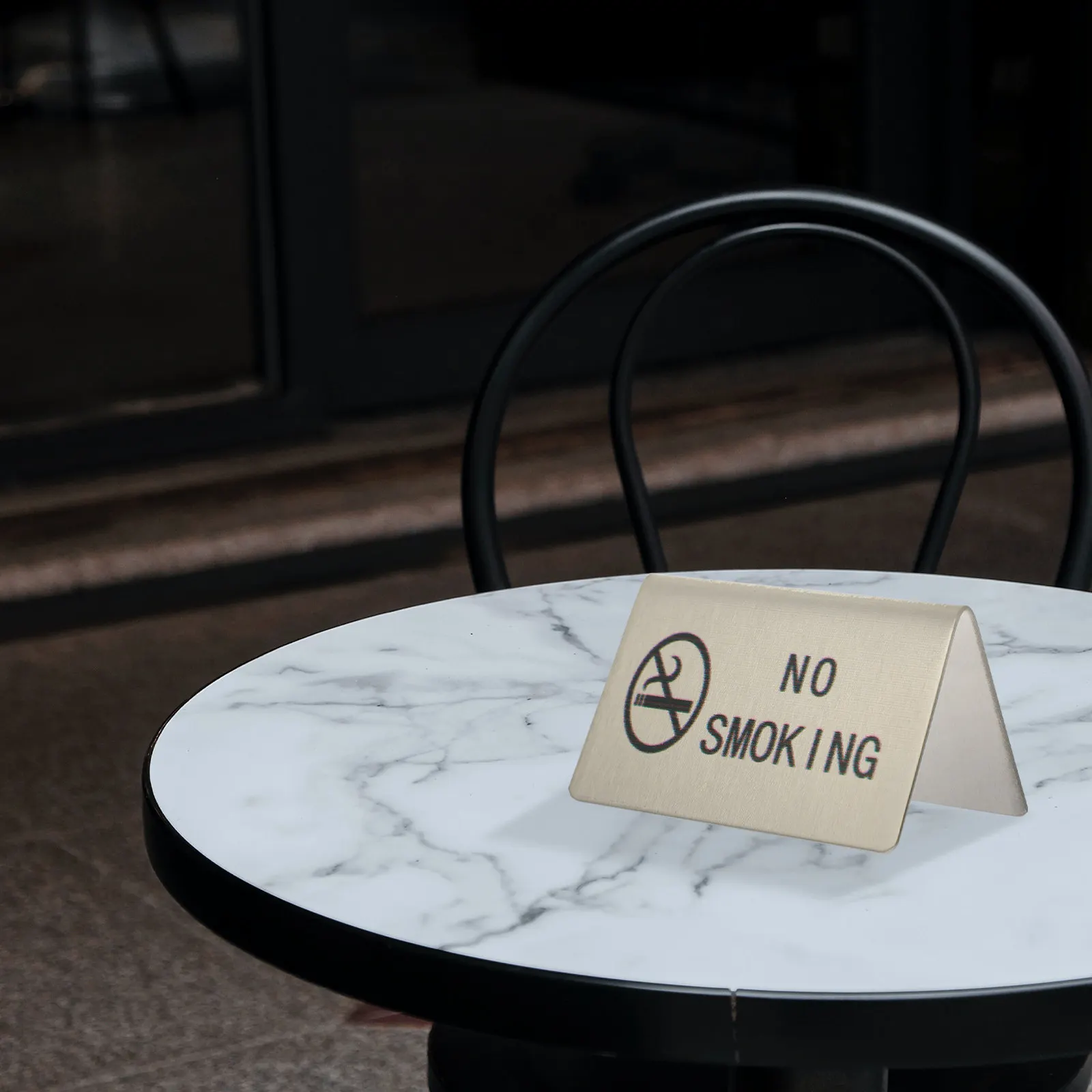 No Smoking Sign Board Stainless Steel Tabletop Sign Stackable Space Saving Indoor No Smoking Indicator for Clubs Cafes Hotels
No Smoking Sign Board Stainless Steel Tabletop Sign Stackable Space Saving Indoor No Smoking Indicator for Clubs Cafes Hotels