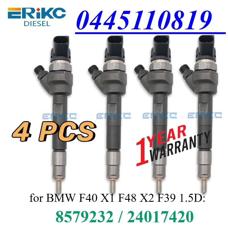 4PC 0445110819 8579232 Diesel Injector 0 445 110 819 Fuel Dispener 8579232 24017420 for BMW F40 X1 F48 X2 F39 1.5D
4PC 0445110819 8579232 Diesel Injector 0 445 110 819 Fuel Dispener 8579232 24017420 for BMW F40 X1 F48 X2 F39 1.5D