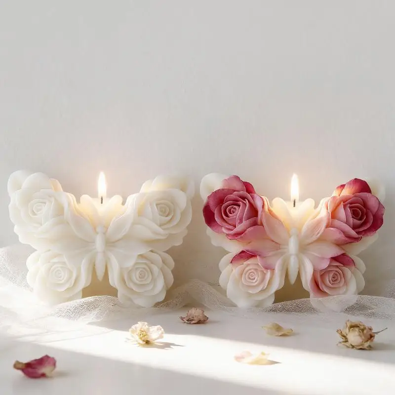 Rose Butterfly Shaped Silicone Mold for Scented Candle Making DIY Plaster Mold Flexible Decor Mould for Home Handcraft
Rose Butterfly Shaped Silicone Mold for Scented Candle Making DIY Plaster Mold Flexible Decor Mould for Home Handcraft