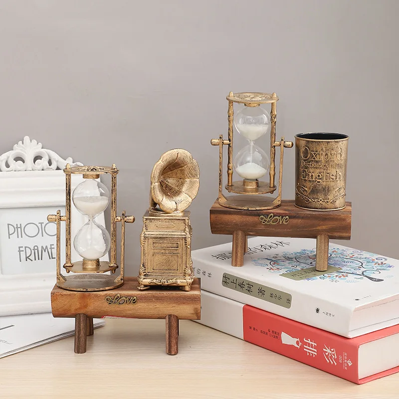 Industrial style hourglass pen holder decoration office student study desktop multifunctional children's creative retro
Industrial style hourglass pen holder decoration office student study desktop multifunctional children's creative retro