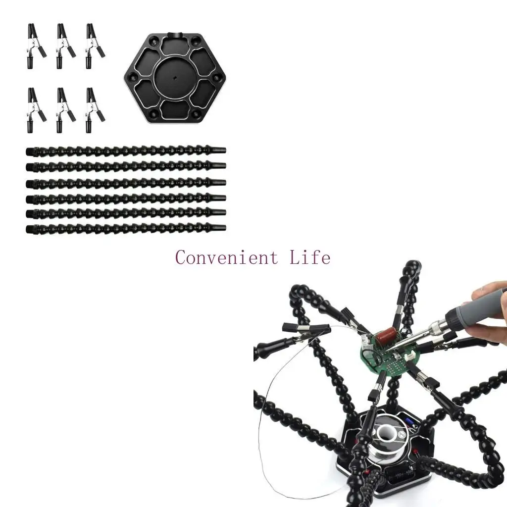 L1EE Soldering Aid with 6 Flexible Gooseneck Arms Soldering Station Third Hand for Soldering Crafts Accessories Solder Holder
L1EE Soldering Aid with 6 Flexible Gooseneck Arms Soldering Station Third Hand for Soldering Crafts Accessories Solder Holder