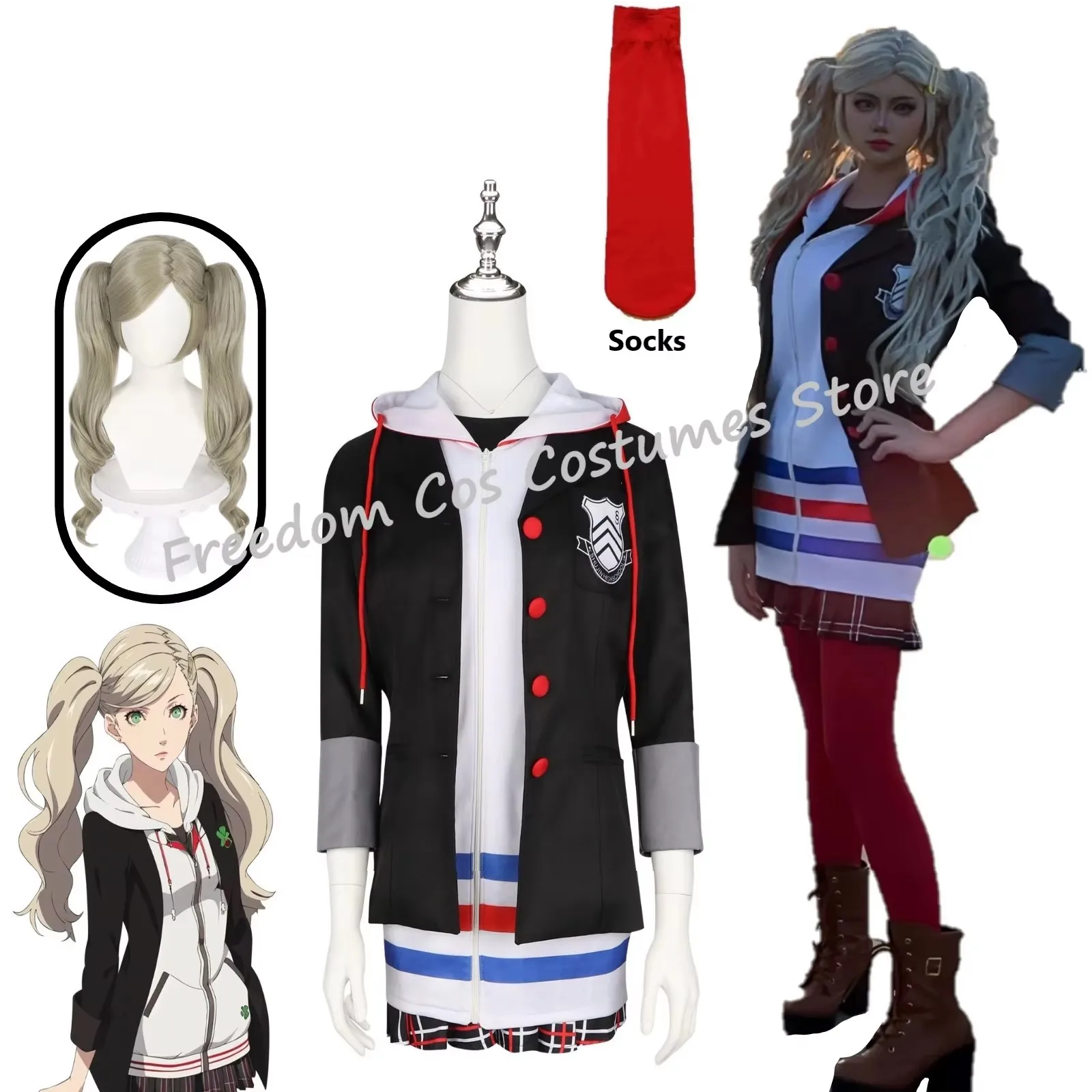Game Anne Takamaki Cosplay Costume wig Japanese jk school uniform cosplay costume Halloween Anne Takamaki full set
Game Anne Takamaki Cosplay Costume wig Japanese jk school uniform cosplay costume Halloween Anne Takamaki full set