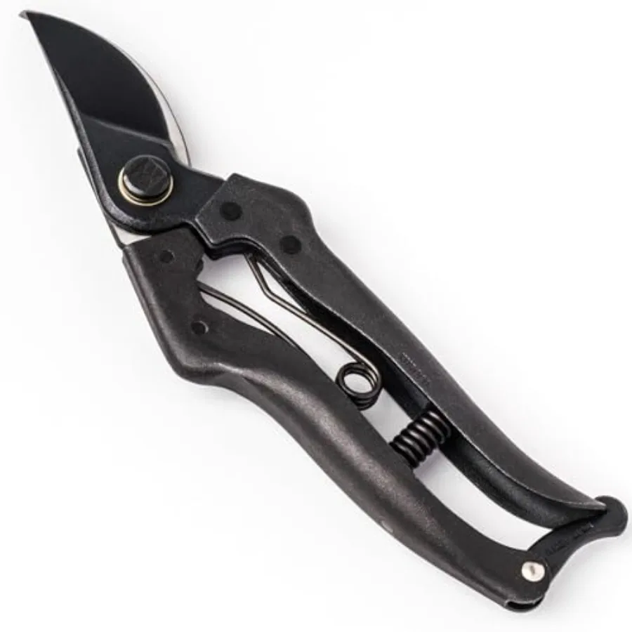 Japanese-Made Bypass Pruning Shears for Live Branches Stems up to 0.59 Inch Stainless Steel Garden Tool in Black with Precision
Japanese-Made Bypass Pruning Shears for Live Branches Stems up to 0.59 Inch Stainless Steel Garden Tool in Black with Precision