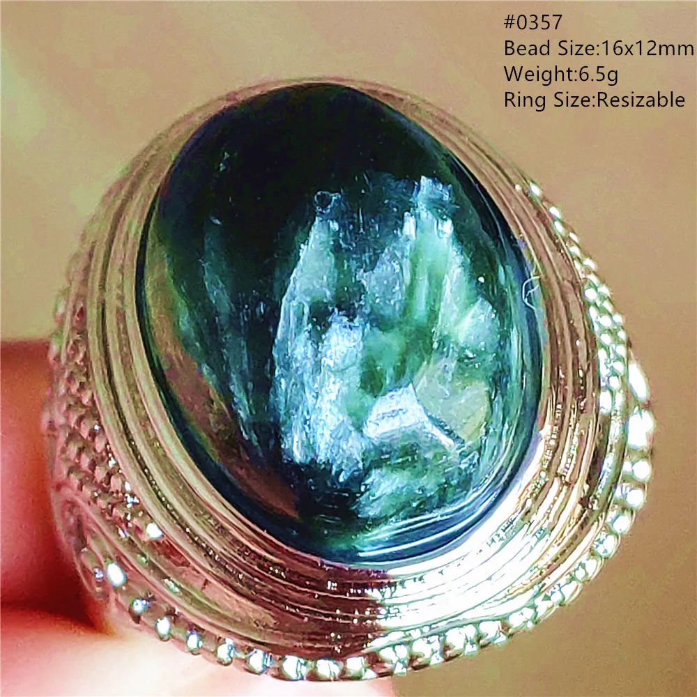 Natural Green Seraphinite Gemstone Adjustable Ring Jewelry For Women Men Seraphinite Oval Stone 925 Sterling Silver AAAAAA
Natural Green Seraphinite Gemstone Adjustable Ring Jewelry For Women Men Seraphinite Oval Stone 925 Sterling Silver AAAAAA