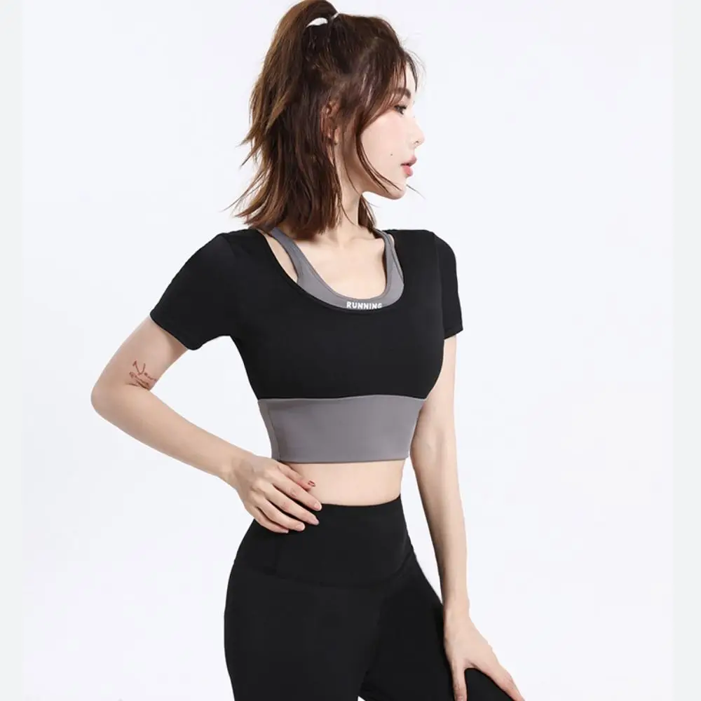 Summer Shock-proof Sports Shirts Tights Quick Dry Yoga Shirts Chest Pad Fitness Gym Tops Female
Summer Shock-proof Sports Shirts Tights Quick Dry Yoga Shirts Chest Pad Fitness Gym Tops Female