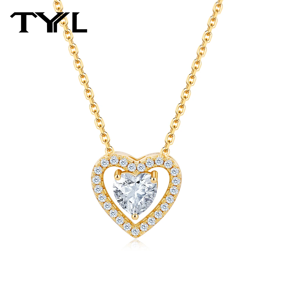 TYYL Moissanite Heart Pendant Necklace for Women Romantic Love Pendant 925 Sterling Silver Elegant Daily Wear Fine Jewelry Gift
TYYL Moissanite Heart Pendant Necklace for Women Romantic Love Pendant 925 Sterling Silver Elegant Daily Wear Fine Jewelry Gift