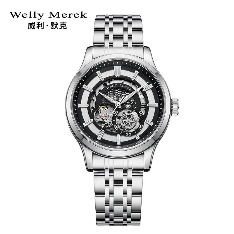 Welly Merck Men's Mechanical Watch Fully Automatic New Genuine Fashion Waterproof Watches
Welly Merck Men's Mechanical Watch Fully Automatic New Genuine Fashion Waterproof Watches
