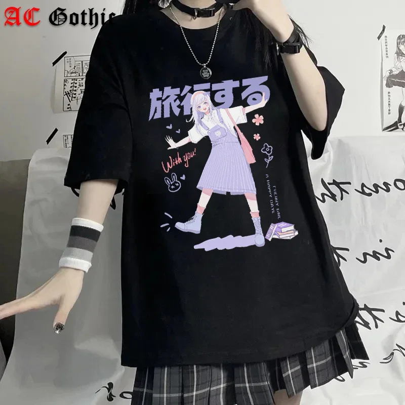 Women T Shirts Female T-Shirt Streetwear Tops Harajuku Oversized T-Shirt Japanese Kawaii Cartoon Print Casual Short Sleeve Tee
Women T Shirts Female T-Shirt Streetwear Tops Harajuku Oversized T-Shirt Japanese Kawaii Cartoon Print Casual Short Sleeve Tee