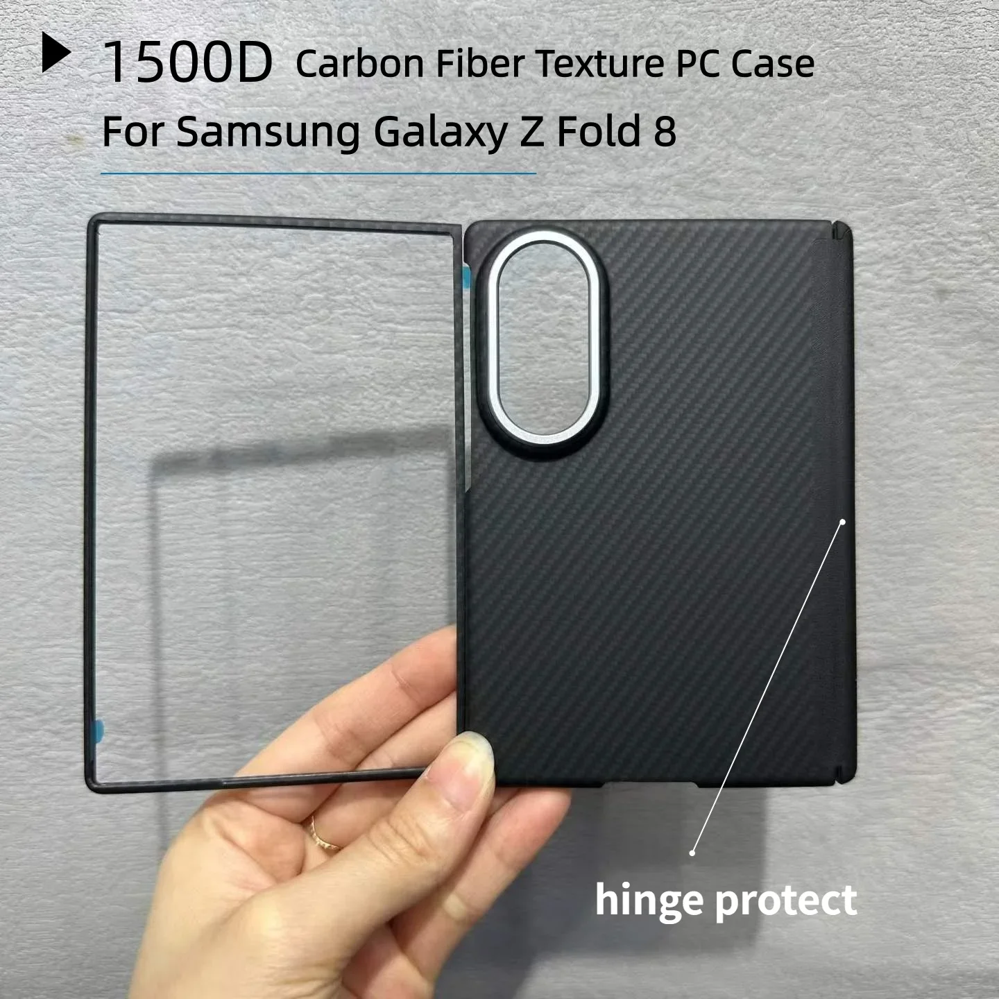 1500D Carbon Fiber Texture Magnetic Hinge Protect Case for Samsung Galaxy Z Fold 8 for Magsafe Wireless Charging Business Cover
1500D Carbon Fiber Texture Magnetic Hinge Protect Case for Samsung Galaxy Z Fold 8 for Magsafe Wireless Charging Business Cover