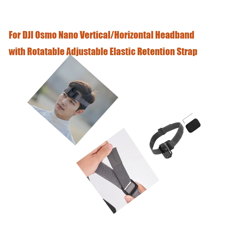For DJI Osmo Nano Vertical/Horizontal Headband with Rotatable Adjustable Elastic Retention Strap
For DJI Osmo Nano Vertical/Horizontal Headband with Rotatable Adjustable Elastic Retention Strap