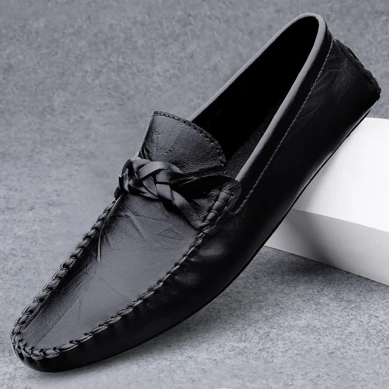 Moccasins Loafers Men's Genuine Leather Business High-End Slip-on Men's Soft Leather Soft Bottom
Moccasins Loafers Men's Genuine Leather Business High-End Slip-on Men's Soft Leather Soft Bottom