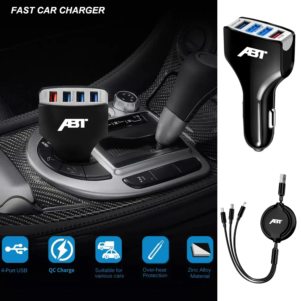 Multi-functional 4 in 1 USB Type C Fast Charging Charger Mobile Phone Adapter For Audi ABT RS3 RS4 RS5 RS6 RS7 Q5 Q8 A4 A5 A6 
Multi-functional 4 in 1 USB Type C Fast Charging Charger Mobile Phone Adapter For Audi ABT RS3 RS4 RS5 RS6 RS7 Q5 Q8 A4 A5 A6