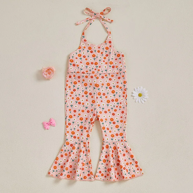 Listenwind Toddler Girl Summer Halter Neck Overalls Sleeveless Open Back Flower Print Cami Jumpsuit
Listenwind Toddler Girl Summer Halter Neck Overalls Sleeveless Open Back Flower Print Cami Jumpsuit