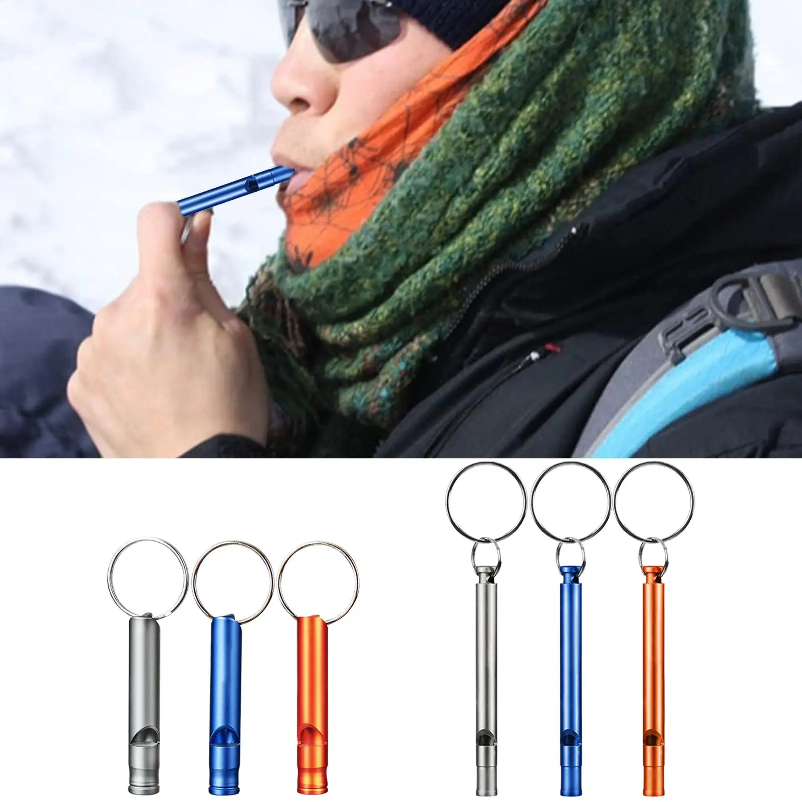3pcs 120dB Survival Whistle Set Aluminum Alloy Safety Whistle with Key Ring, Loud Emergency Tool for Camping Hiking Pet Training
3pcs 120dB Survival Whistle Set Aluminum Alloy Safety Whistle with Key Ring, Loud Emergency Tool for Camping Hiking Pet Training
