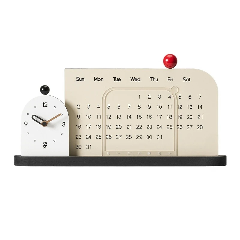 Quasi-desk calendar ornament, advanced sense perpetual calendar entrance creative living room clock 
Quasi-desk calendar ornament, advanced sense perpetual calendar entrance creative living room clock