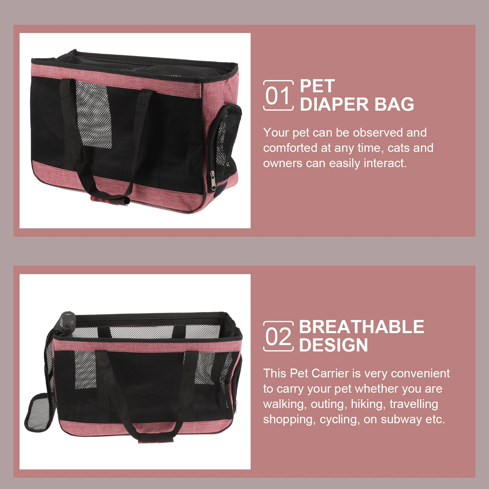 Pet Out Bag Foldable Cat Carrier Pink Large Breathable Mesh Puppy Travel Container Portable Carrying Pouch Outdoor Dog Bag Pet
Pet Out Bag Foldable Cat Carrier Pink Large Breathable Mesh Puppy Travel Container Portable Carrying Pouch Outdoor Dog Bag Pet