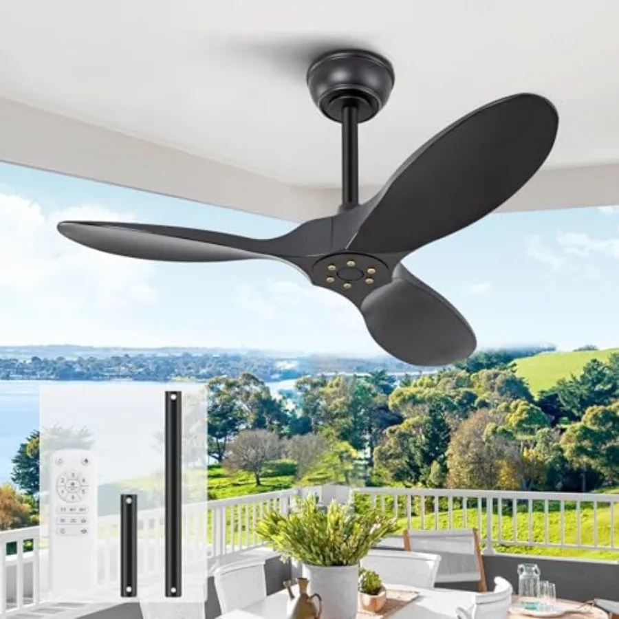 Ceiling Fan without Light, 6 Speeds, Reversible Silent DC motor, 3 ABS Blades, Modern Ceilg Fan No Light, Ceilg Fan with Remote
Ceiling Fan without Light, 6 Speeds, Reversible Silent DC motor, 3 ABS Blades, Modern Ceilg Fan No Light, Ceilg Fan with Remote