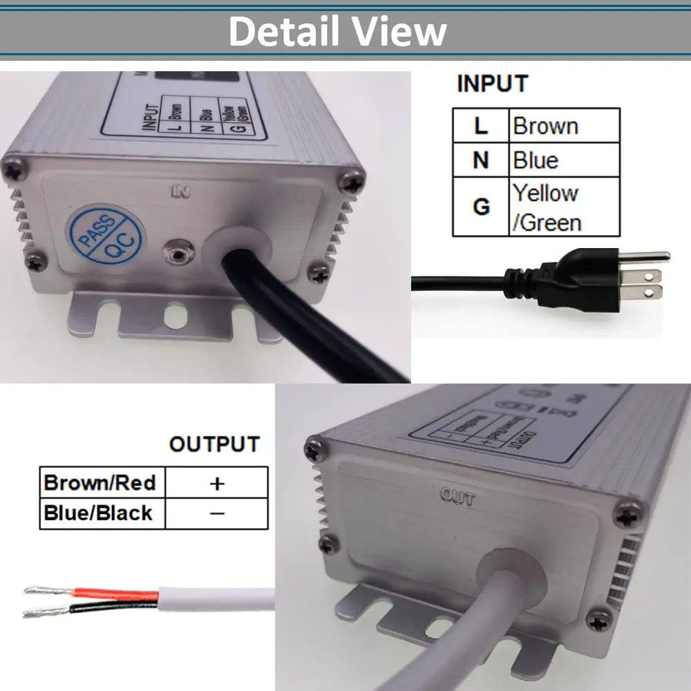 DC12V24V Светодиодный источник питания 60-400 Вт Адаптер низкого напряжения, светодиодный драйвер Водонепроницаемый IP67 для использования внутреннего и наружного освещения
DC12V24V Светодиодный источник питания 60-400 Вт Адаптер низкого напряжения, светодиодный драйвер Водонепроницаемый IP67 для использования внутреннего и наружного освещения