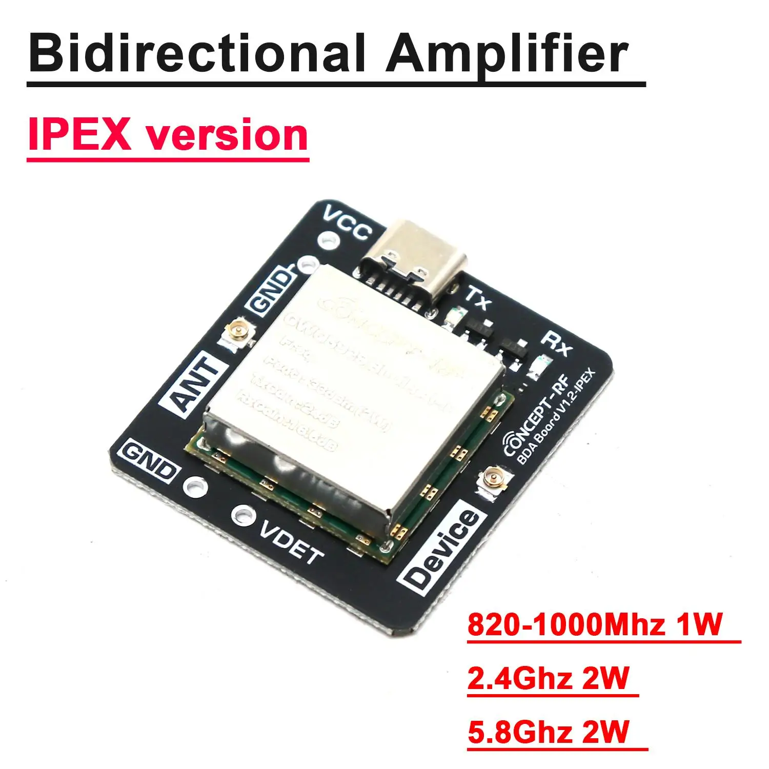 Bidirectional IPEX Signal Amplifier 868M 915M 2.4G 5.8G FOR RC Drone Image Transmission LORA Helium Miner Radio RF POWER AMP
Bidirectional IPEX Signal Amplifier 868M 915M 2.4G 5.8G FOR RC Drone Image Transmission LORA Helium Miner Radio RF POWER AMP