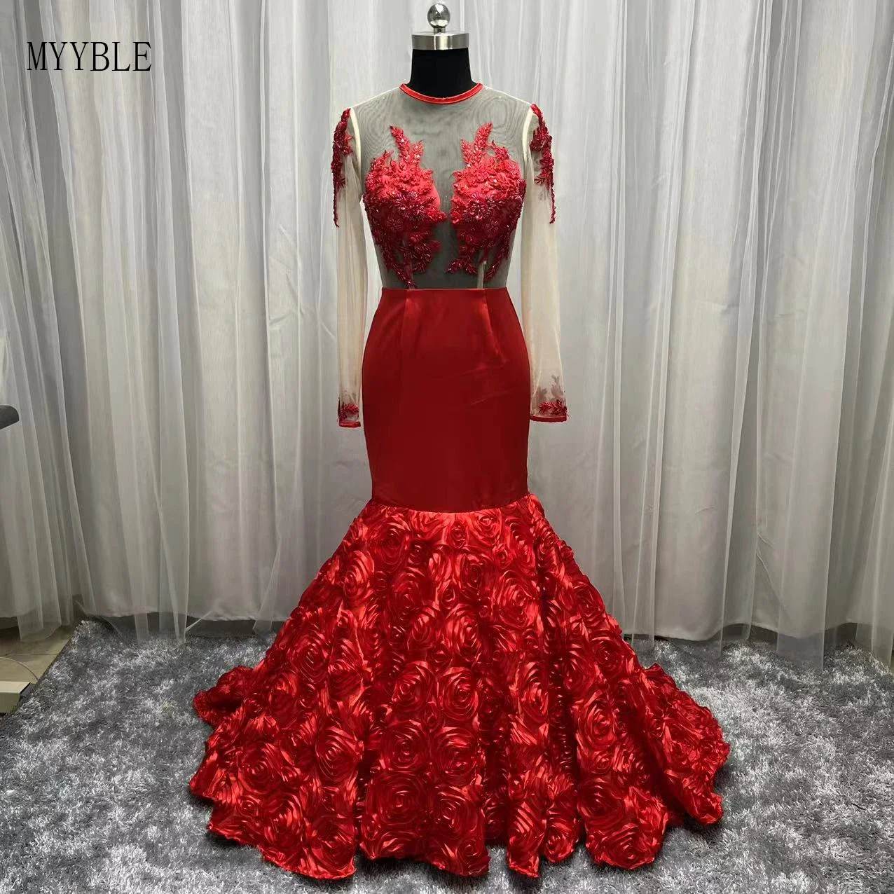 2022 Real Photo Elegant Red Prom Dresses Woman Dance Ball Gowns Long Sleeve Mermaid Custom Made Evening Formal Party Clothing
2022 Real Photo Elegant Red Prom Dresses Woman Dance Ball Gowns Long Sleeve Mermaid Custom Made Evening Formal Party Clothing