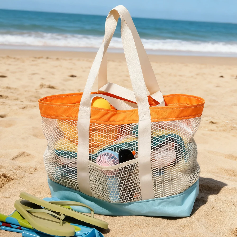 Colourful Mesh Beach Bag Foldable Large Capacity for Swimming Travel Shopping Reusable Storage Organizer Tote Bag Handbag
Colourful Mesh Beach Bag Foldable Large Capacity for Swimming Travel Shopping Reusable Storage Organizer Tote Bag Handbag