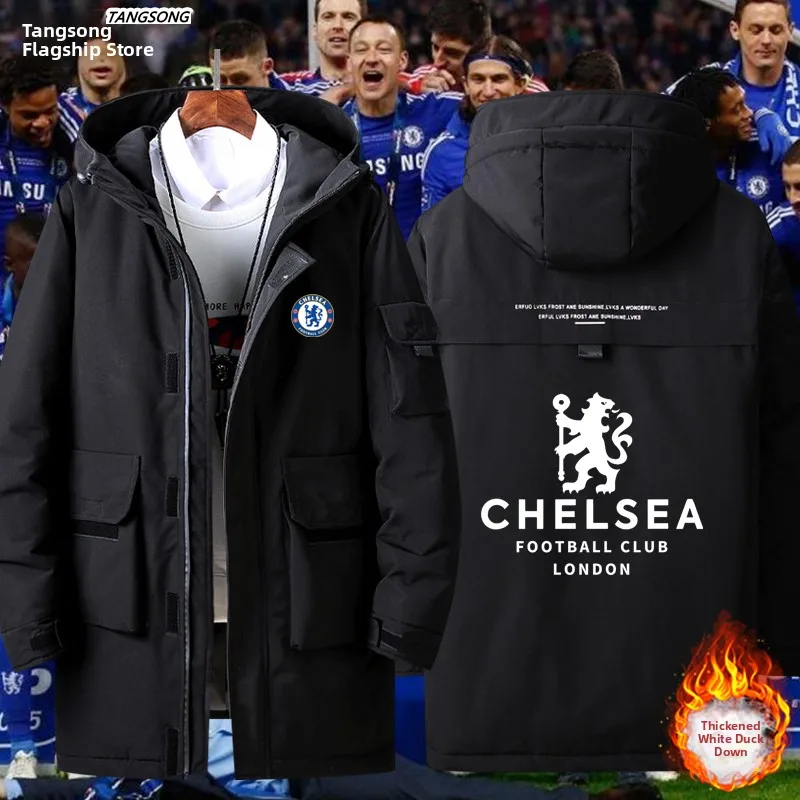 Мужская повседневная спортивная куртка-пуховик Chelsea с капюшоном, утепленная, из полиэфирного волокна, белая, с наполнителем из пуха
Мужская повседневная спортивная куртка-пуховик Chelsea с капюшоном, утепленная, из полиэфирного волокна, белая, с наполнителем из пуха