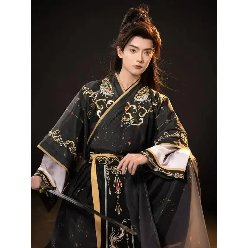 Men's Warrior Hanfu Dress Spring Autumn Traditional Weijin Period Gragient Printing Costume Vintage Swordsman Cosplay Clothing
Men's Warrior Hanfu Dress Spring Autumn Traditional Weijin Period Gragient Printing Costume Vintage Swordsman Cosplay Clothing