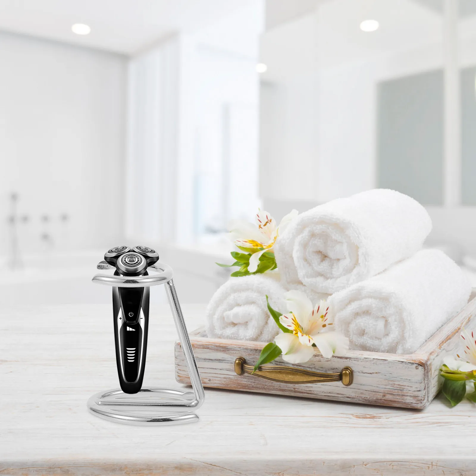 1pc Ferroalloy Razor Stand Organizer Beard Brush Holder Shaving Rack Bathroom Grooming Gift Men Dry Faster Safe Storage
1pc Ferroalloy Razor Stand Organizer Beard Brush Holder Shaving Rack Bathroom Grooming Gift Men Dry Faster Safe Storage