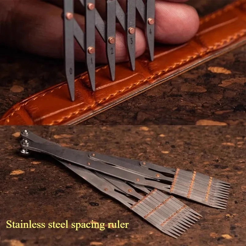 11 Teeth Stainless Steel Equal Spacing Divider, Leather Quick Equal Division Ruler for Watch Strap Making & Sewing
11 Teeth Stainless Steel Equal Spacing Divider, Leather Quick Equal Division Ruler for Watch Strap Making & Sewing
