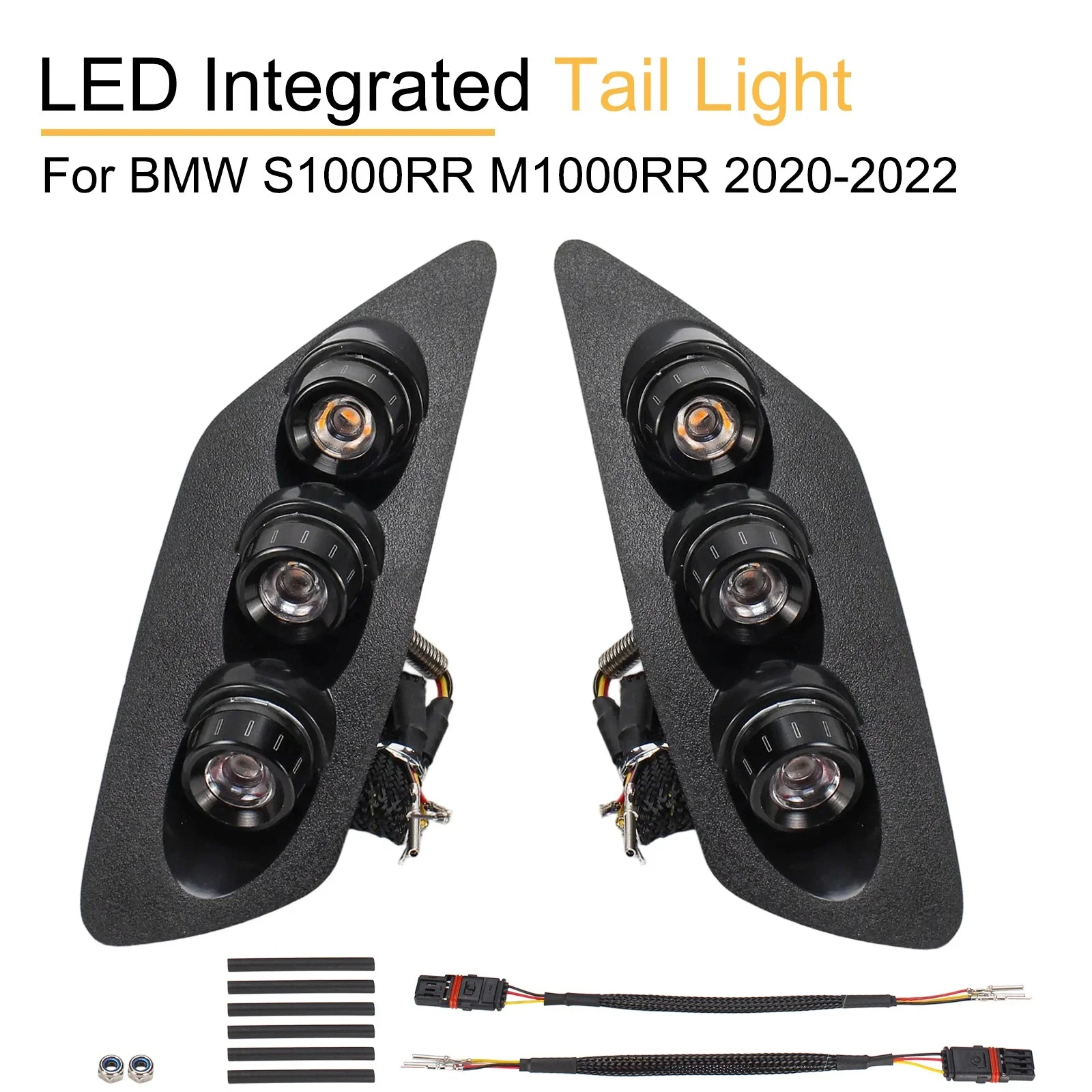 1 Pair Black Motorcycle Taillights For BMW S1000RR M1000RR LED Tail Light Integrated Brake Turn Signals Accessories 2020-2022
1 Pair Black Motorcycle Taillights For BMW S1000RR M1000RR LED Tail Light Integrated Brake Turn Signals Accessories 2020-2022