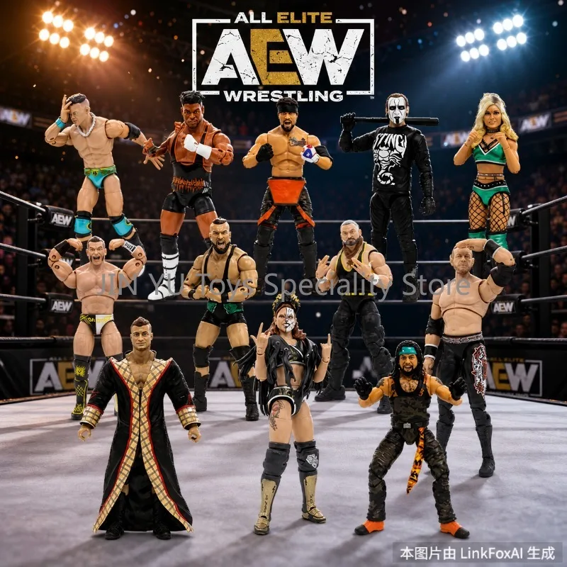 Original AEW Wrestling Figures Set 6" Movable Joints Action Figure Collection Professional Wrestler Model Toys for Fans Gift Toy
Original AEW Wrestling Figures Set 6" Movable Joints Action Figure Collection Professional Wrestler Model Toys for Fans Gift Toy