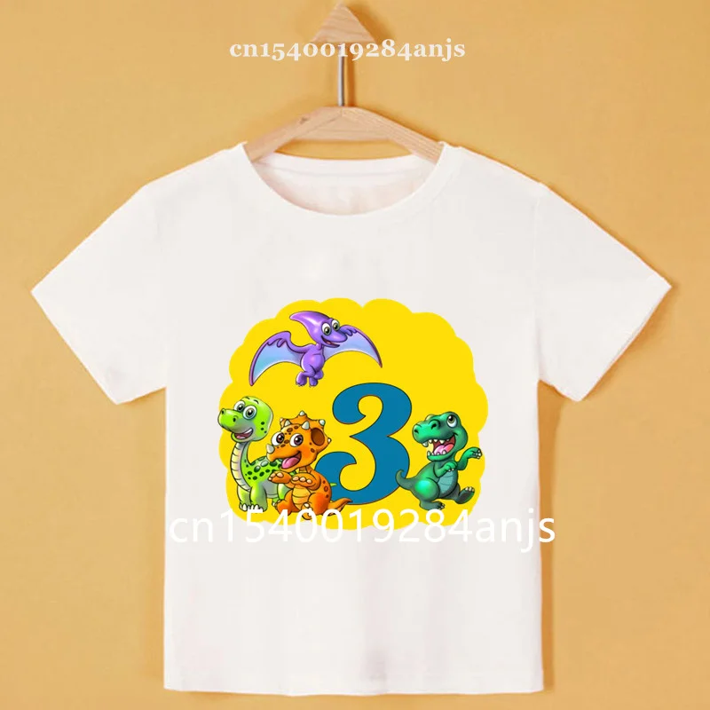 Cute Cartoon Dinosaur Kids T-Shirt Custom Number Name T-Shirt Boys Girls Casual Tops
Cute Cartoon Dinosaur Kids T-Shirt Custom Number Name T-Shirt Boys Girls Casual Tops