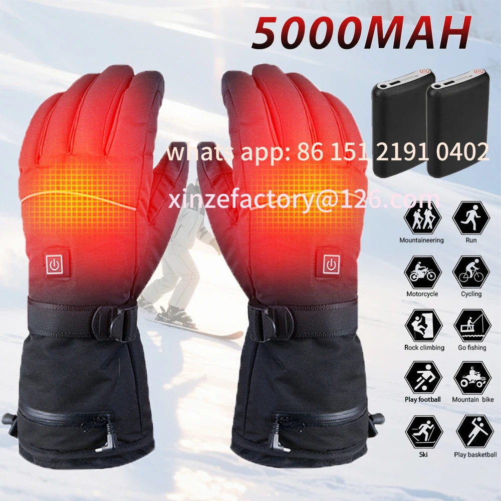 Customizable Moto Heated Gloves Rechargeable 5000Mah Ski Electric Heated Gloves Outdoor Windproof Bicycle Heating Gl
Customizable Moto Heated Gloves Rechargeable 5000Mah Ski Electric Heated Gloves Outdoor Windproof Bicycle Heating Gl
