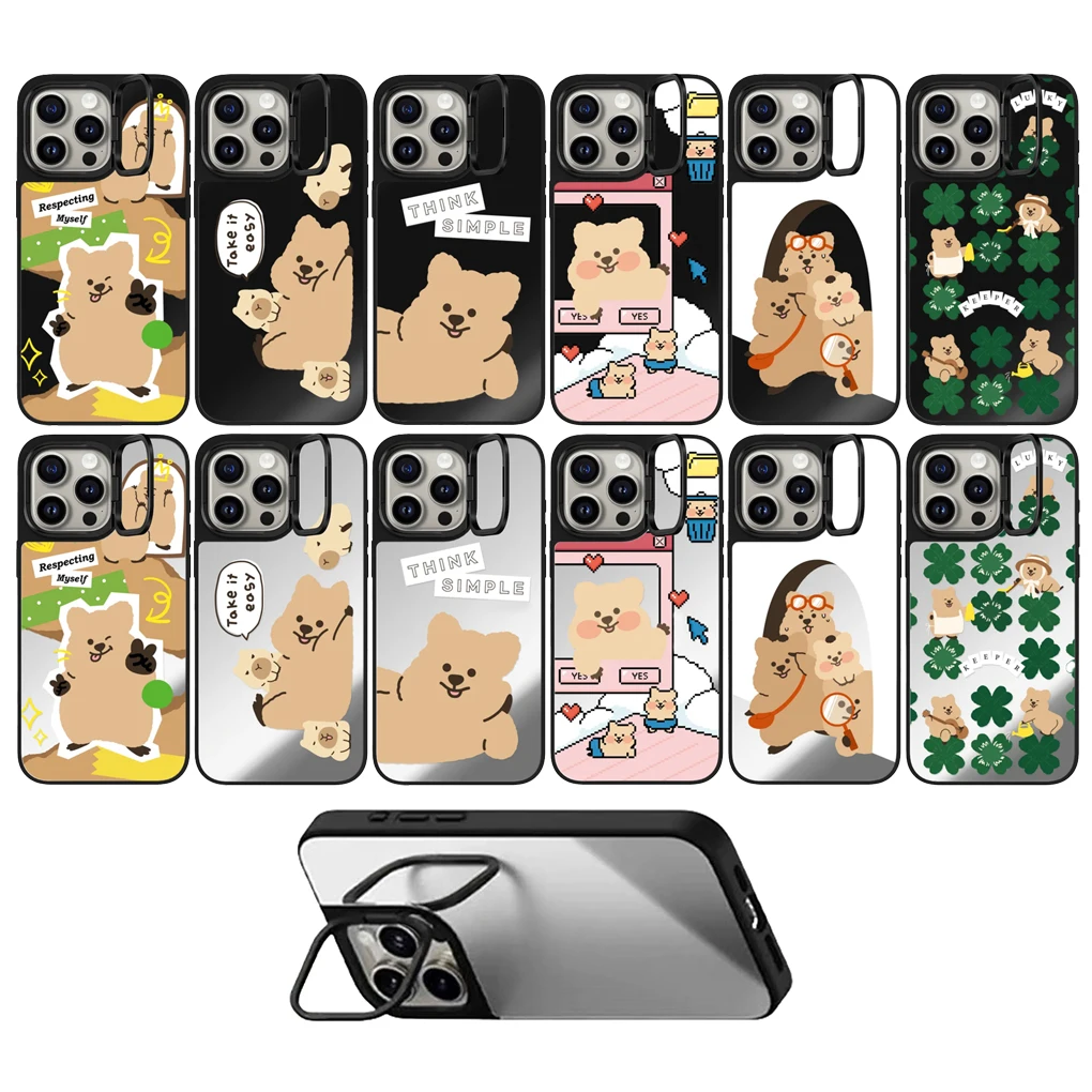 Brown Bear Camera Stand Mirror Magnetic Phone Case Cover for IPhone 16 15 14 13 12 Pro Max Case for IPhone 16 Pro Max
Brown Bear Camera Stand Mirror Magnetic Phone Case Cover for IPhone 16 15 14 13 12 Pro Max Case for IPhone 16 Pro Max