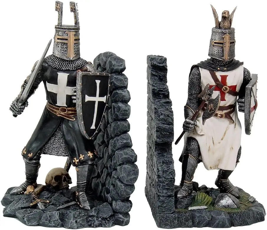 Medieval Crusader Knight Bookends Set - Hand-Painted 7.5" Tall Decorative Figurine
Medieval Crusader Knight Bookends Set - Hand-Painted 7.5" Tall Decorative Figurine