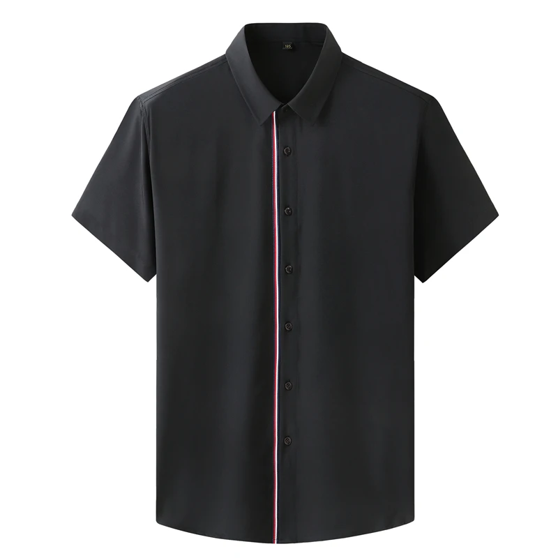 2024 Summer Short Sleeve Men's Striped Shirts 8XL Plus Size Business Casual Loose Elastic Shirt Dress Fashion Brand Clothes
2024 Summer Short Sleeve Men's Striped Shirts 8XL Plus Size Business Casual Loose Elastic Shirt Dress Fashion Brand Clothes