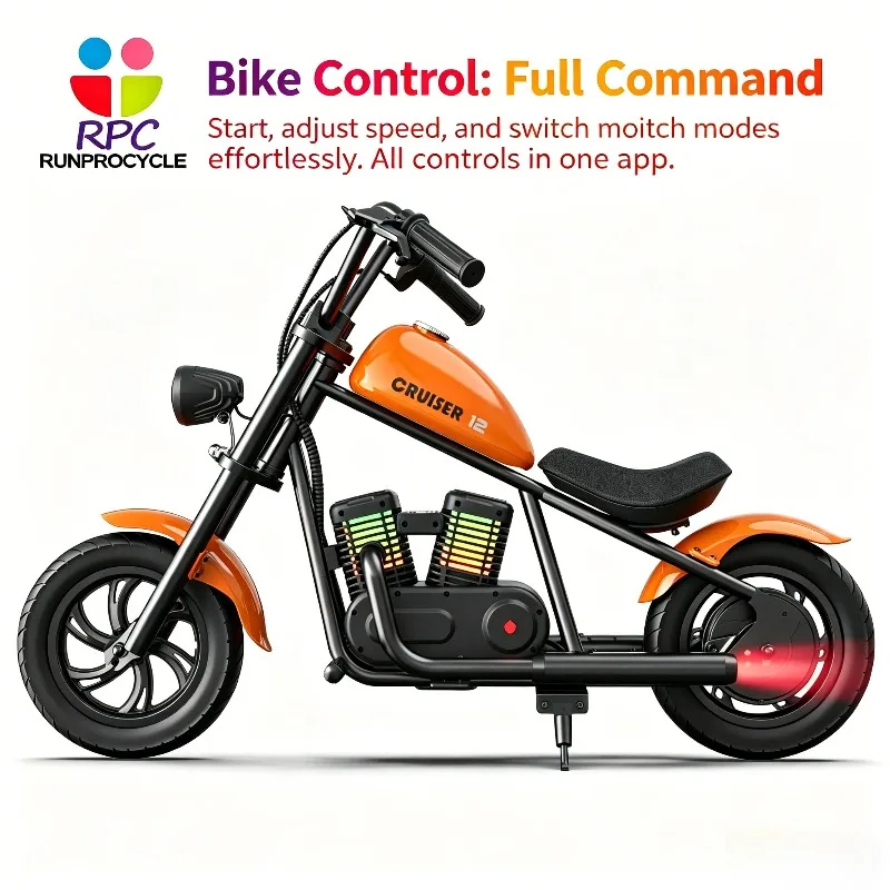 24V Electric Chopper Mini Motorcycle, App Controlled Retro Cruiser Bike with Bluetooth Audio, IPX4 Steel Frame 3-Speed Moto
24V Electric Chopper Mini Motorcycle, App Controlled Retro Cruiser Bike with Bluetooth Audio, IPX4 Steel Frame 3-Speed Moto