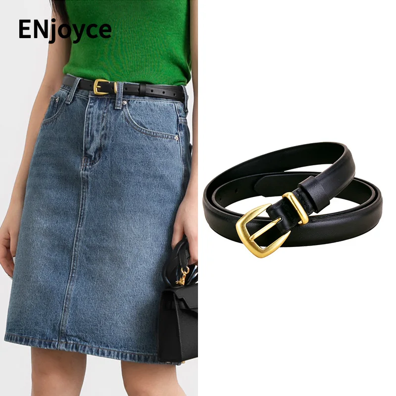 ENjoyce Vintage Cowhide Genuine Leather Women Waist Belts Korean Fashion Waistband Luxury Brand Gold Buckle Belt Accessories
ENjoyce Vintage Cowhide Genuine Leather Women Waist Belts Korean Fashion Waistband Luxury Brand Gold Buckle Belt Accessories